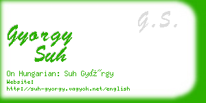 gyorgy suh business card